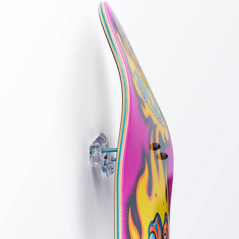 Arkorus Store Skateboard Wall Mount – Premium Clear Skateboards Hanger, Great Gifts for Skateboarders, Vertical Deck Display & Storage Rack, Durable Acrylic Floating Holder to Store Decks & Longboards - Image 3